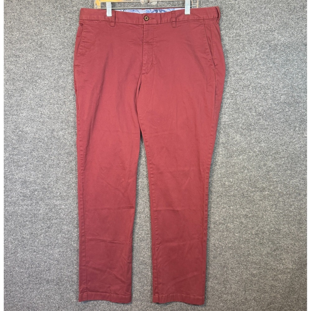 Tommy Bahama Pants Mens 38x32 Burgundy Tencel Blend 5 Pocket Pants Travel
